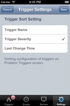 Triggers Setting